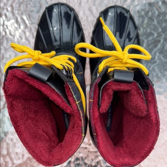 Hilfiger Plaid and Black Duck Boots - Picture 7 of 8